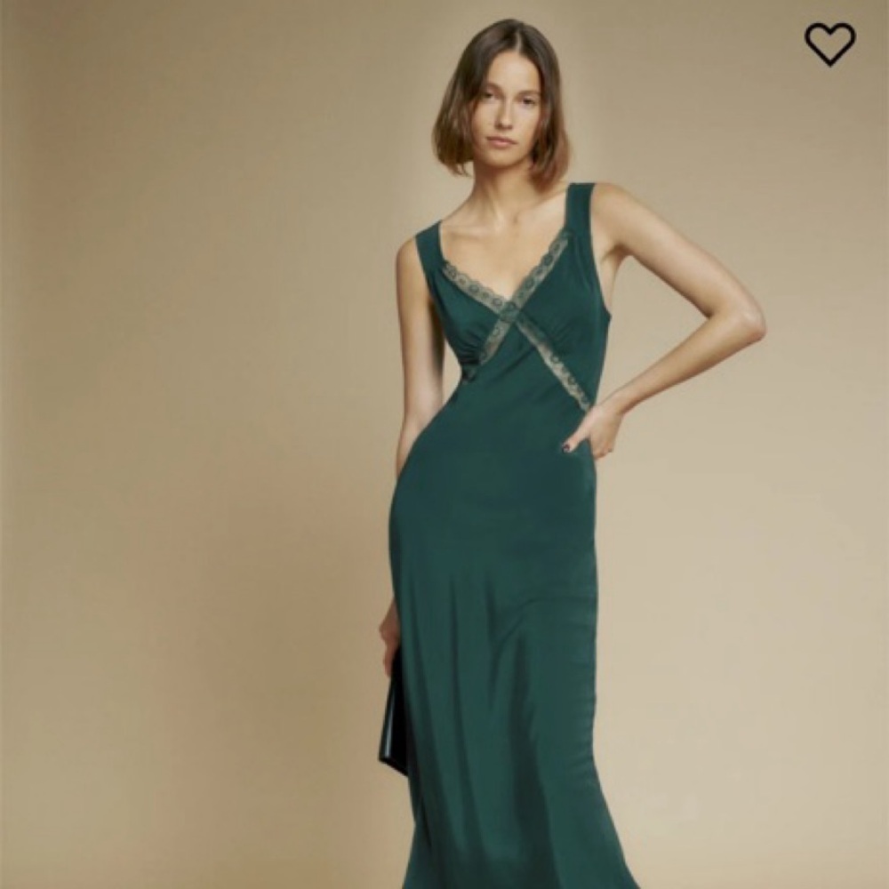 Forest Reformation Provence Silk Dress in M